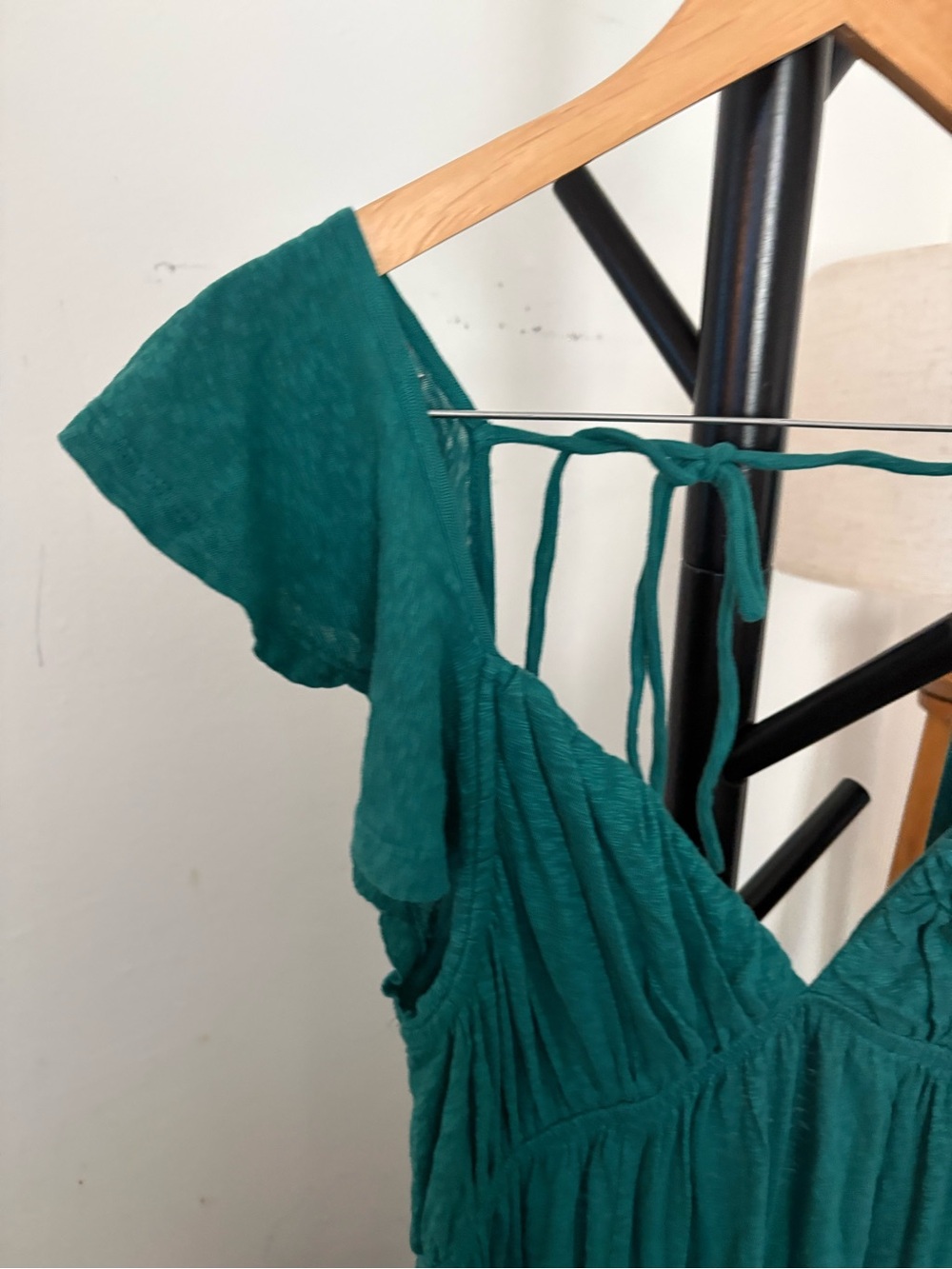 NWT FREE PEOPLE Aquamarine Maxi Dress | Tropic Teal MSRP $98 Size L - Picture 8 of 10